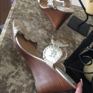 Jack Rogers Wedges Sandals.  New. Size 9